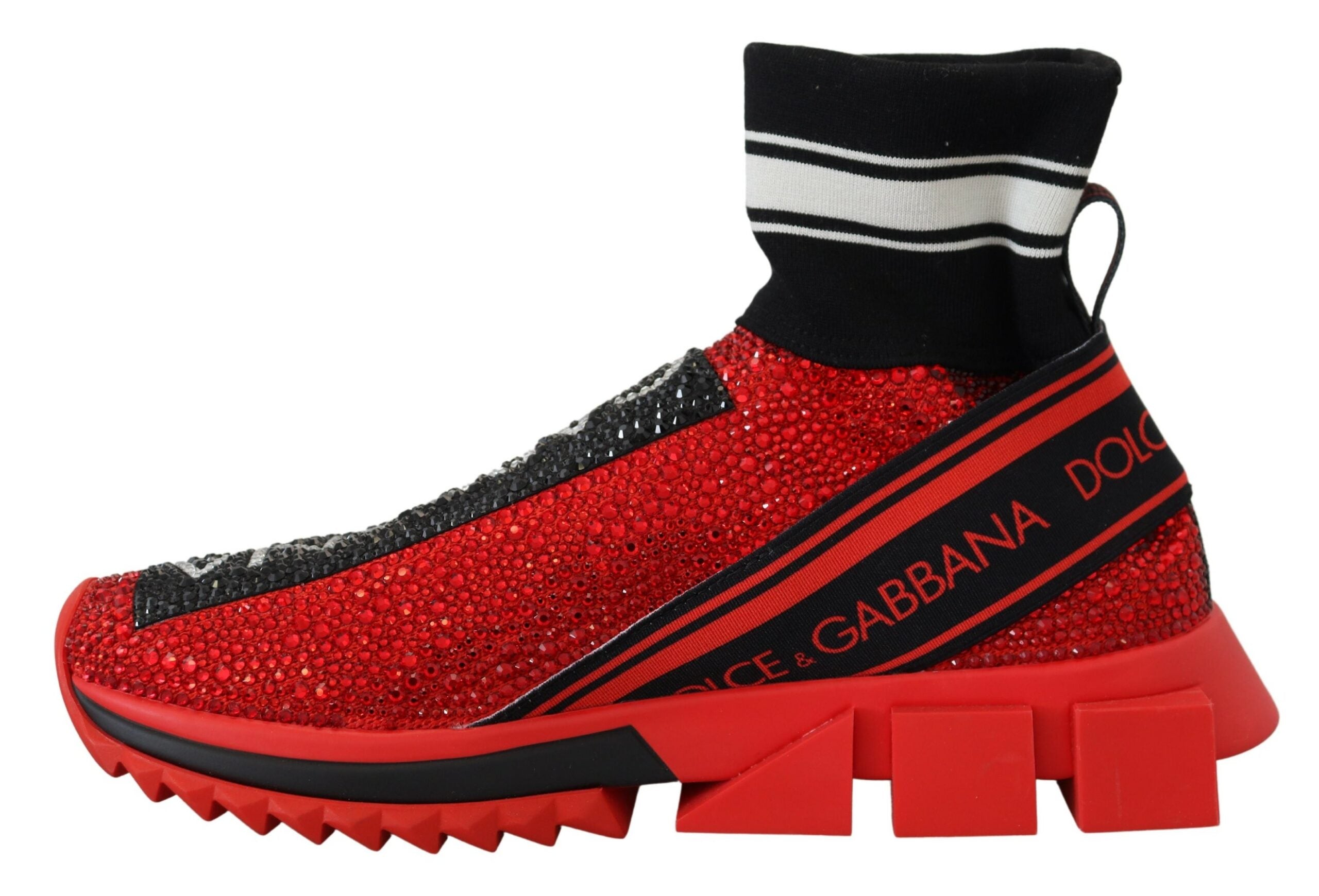 Dolce & Gabbana Red Bling Sorrento Sneakers Socks Shoes -   -  Dolce & Gabbana. Dolce & Gabbana Red Bling Sorrento Sneakers Socks Shoes -   -  Dolce & Gabbana.