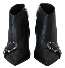 Dolce & Gabbana Black Devotion Quilted Buckled Ankle Boots Shoes -   -  Dolce & Gabbana.