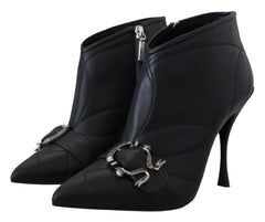 Dolce & Gabbana Black Devotion Quilted Buckled Ankle Boots Shoes -   -  Dolce & Gabbana.