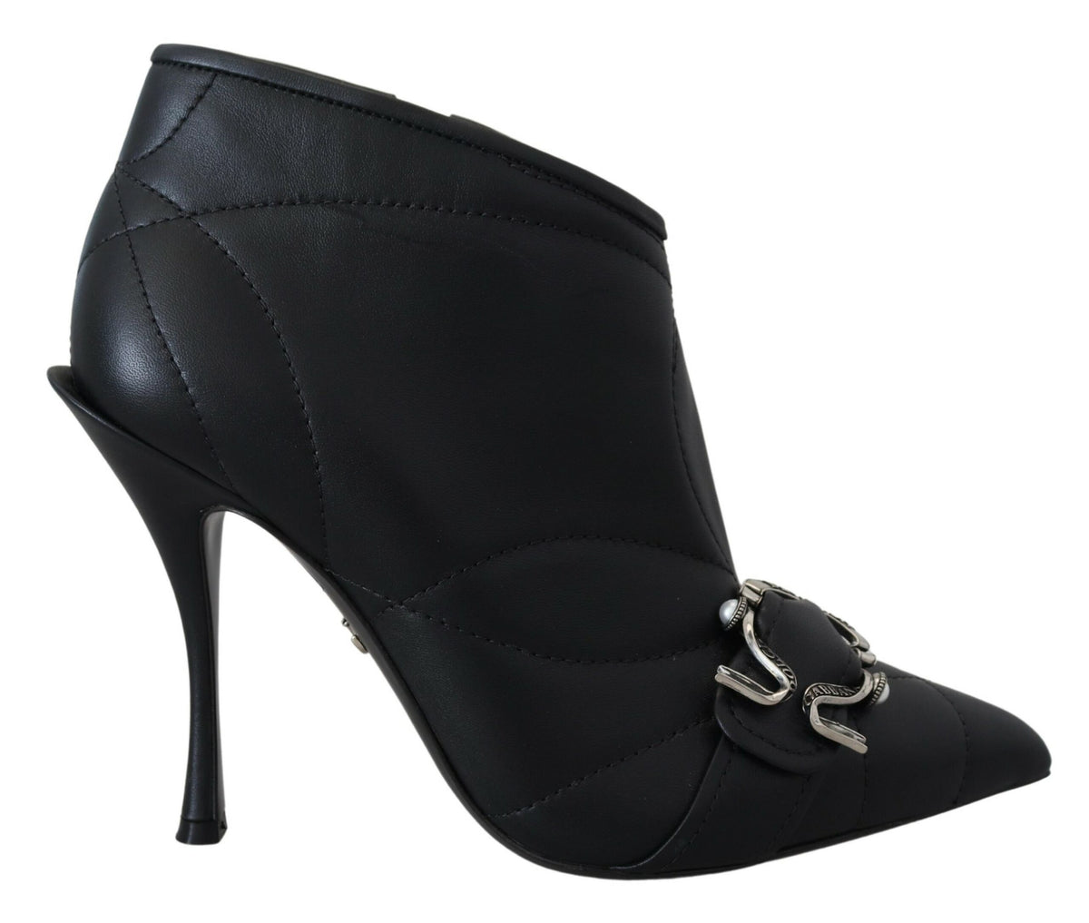 Dolce & Gabbana Black Devotion Quilted Buckled Ankle Boots Shoes -   -  Dolce & Gabbana.