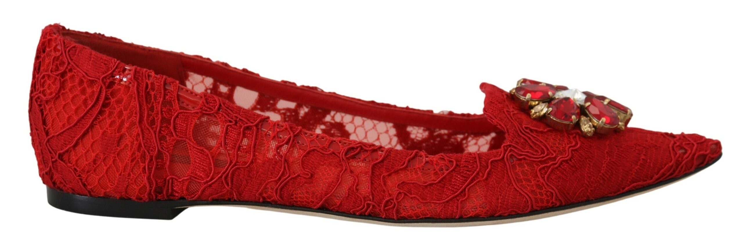 Dolce & Gabbana Red Taormina Crystals Loafers Flats Shoes -   -  Dolce & Gabbana.