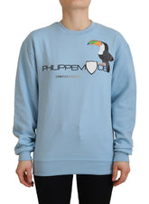Philippe Model Light Blue Logo Printed Long Sleeves Sweater -   -  Philippe Model.