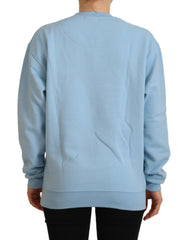 Philippe Model Light Blue Logo Printed Long Sleeves Sweater -   -  Philippe Model.