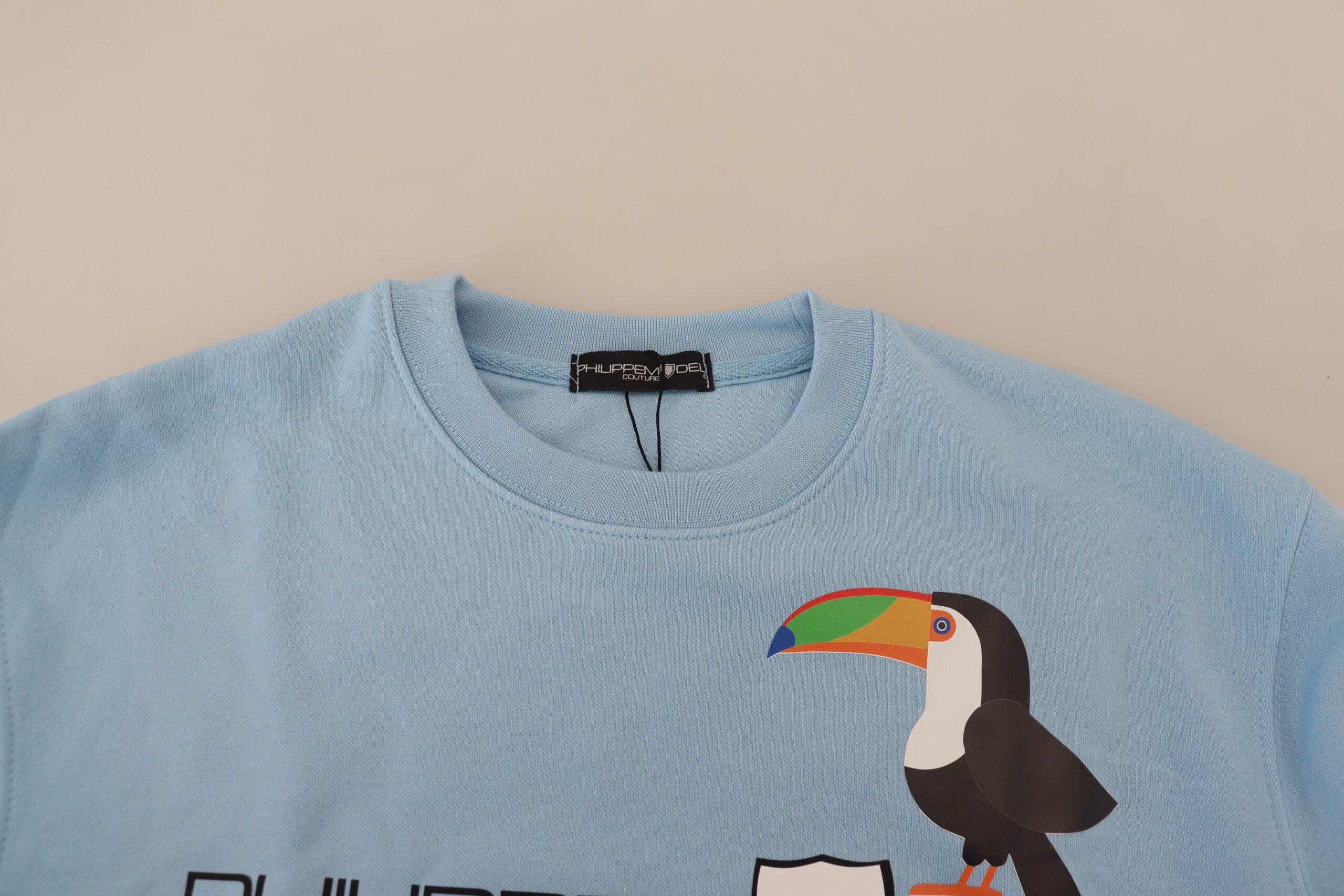 Philippe Model Light Blue Logo Printed Long Sleeves Sweater -   -  Philippe Model. Philippe Model Light Blue Logo Printed Long Sleeves Sweater -   -  Philippe Model.