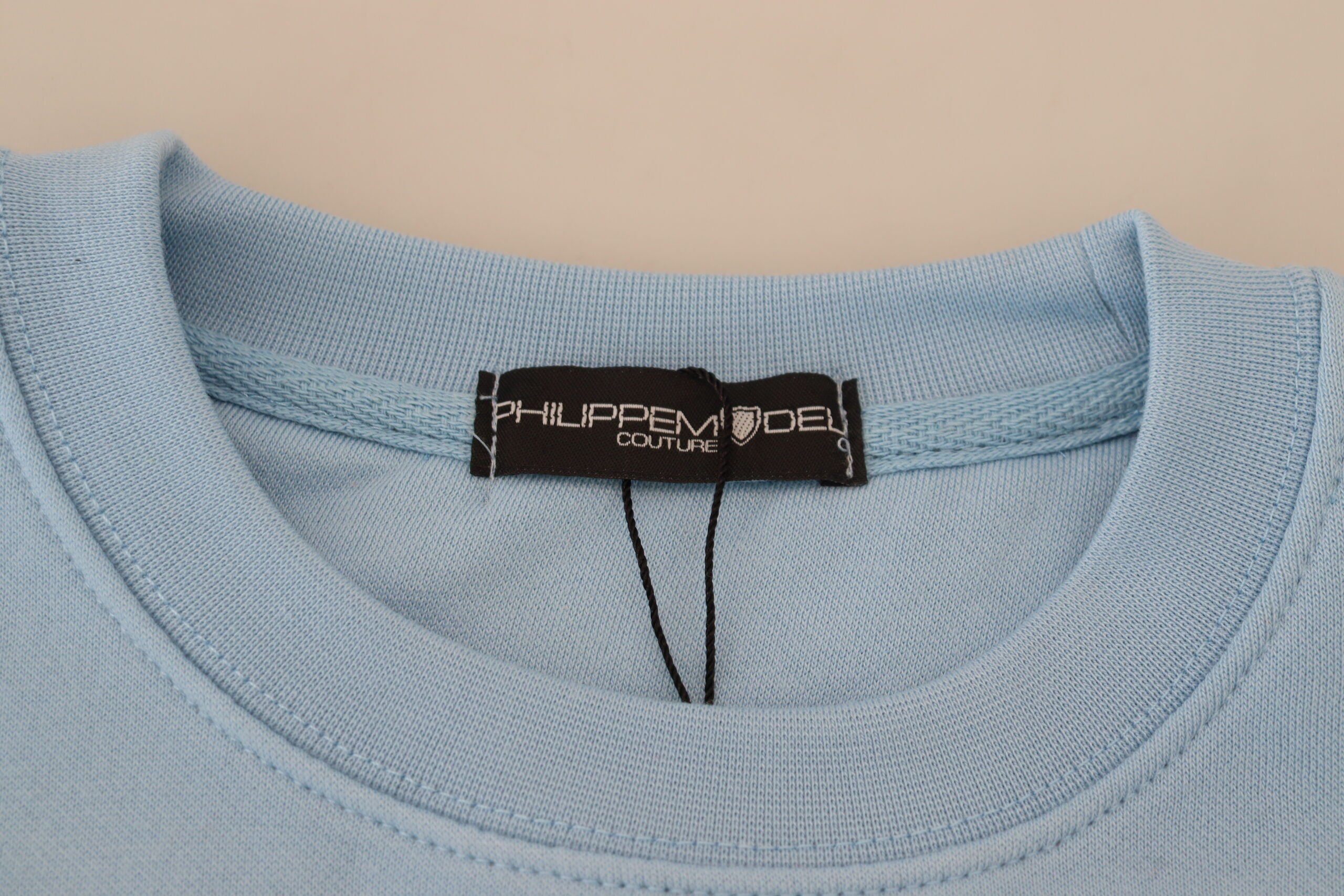 Philippe Model Light Blue Logo Printed Long Sleeves Sweater -   -  Philippe Model. Philippe Model Light Blue Logo Printed Long Sleeves Sweater -   -  Philippe Model.