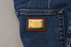 Dolce & Gabbana Blue High Waist Denim Cotton Stretch Jeans - - Dolce & Gabbana.