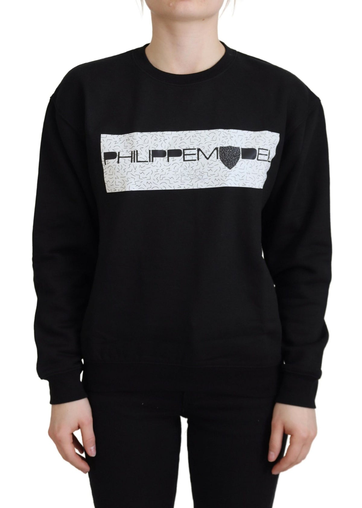 Philippe Model Black Printed Long Sleeves Pullover Sweater -   -  Philippe Model.