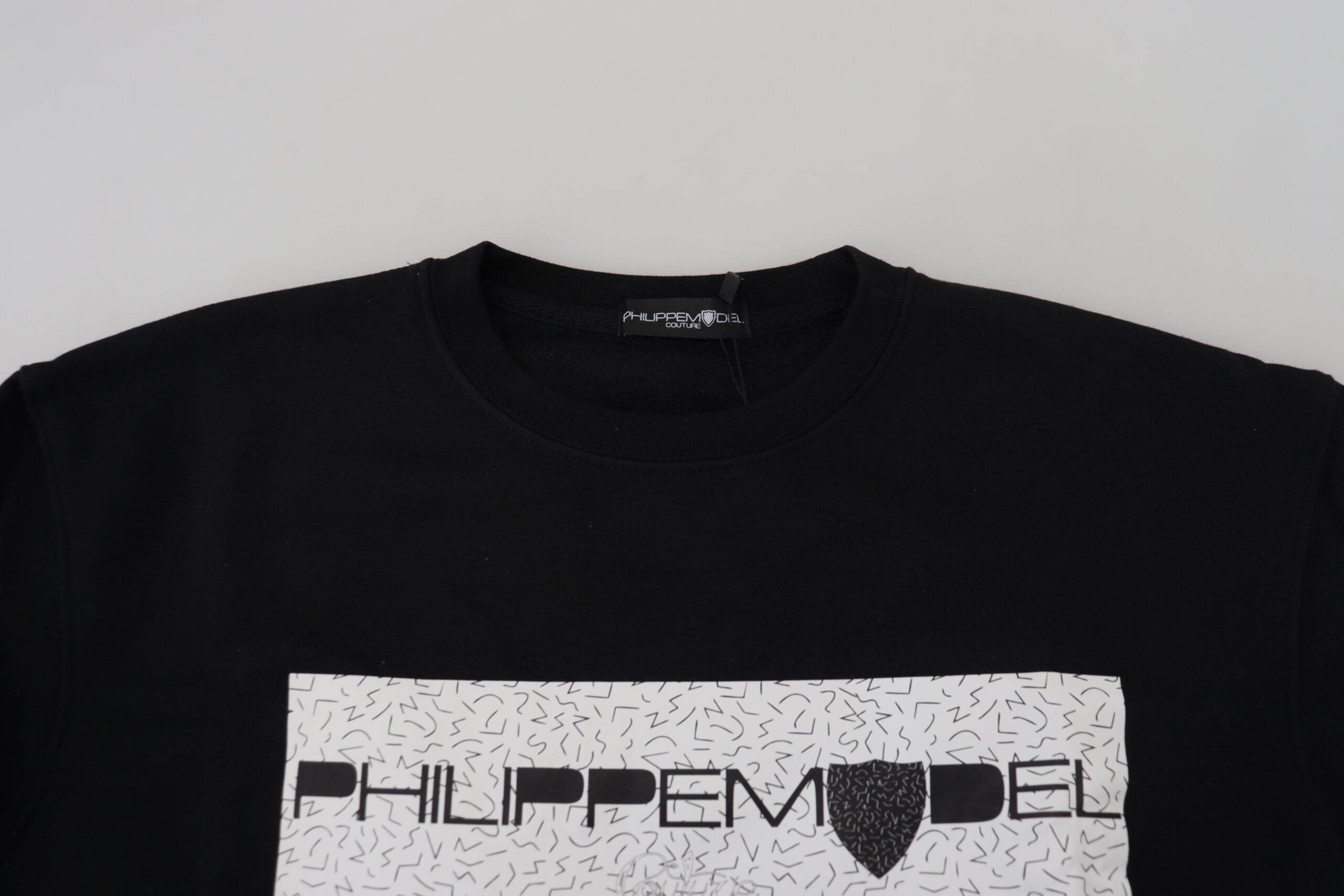 Philippe Model Black Printed Long Sleeves Pullover Sweater -   -  Philippe Model. Philippe Model Black Printed Long Sleeves Pullover Sweater -   -  Philippe Model.