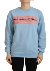 Philippe Model Light Blue Logo Printed Long Sleeves Sweater -   -  Philippe Model.