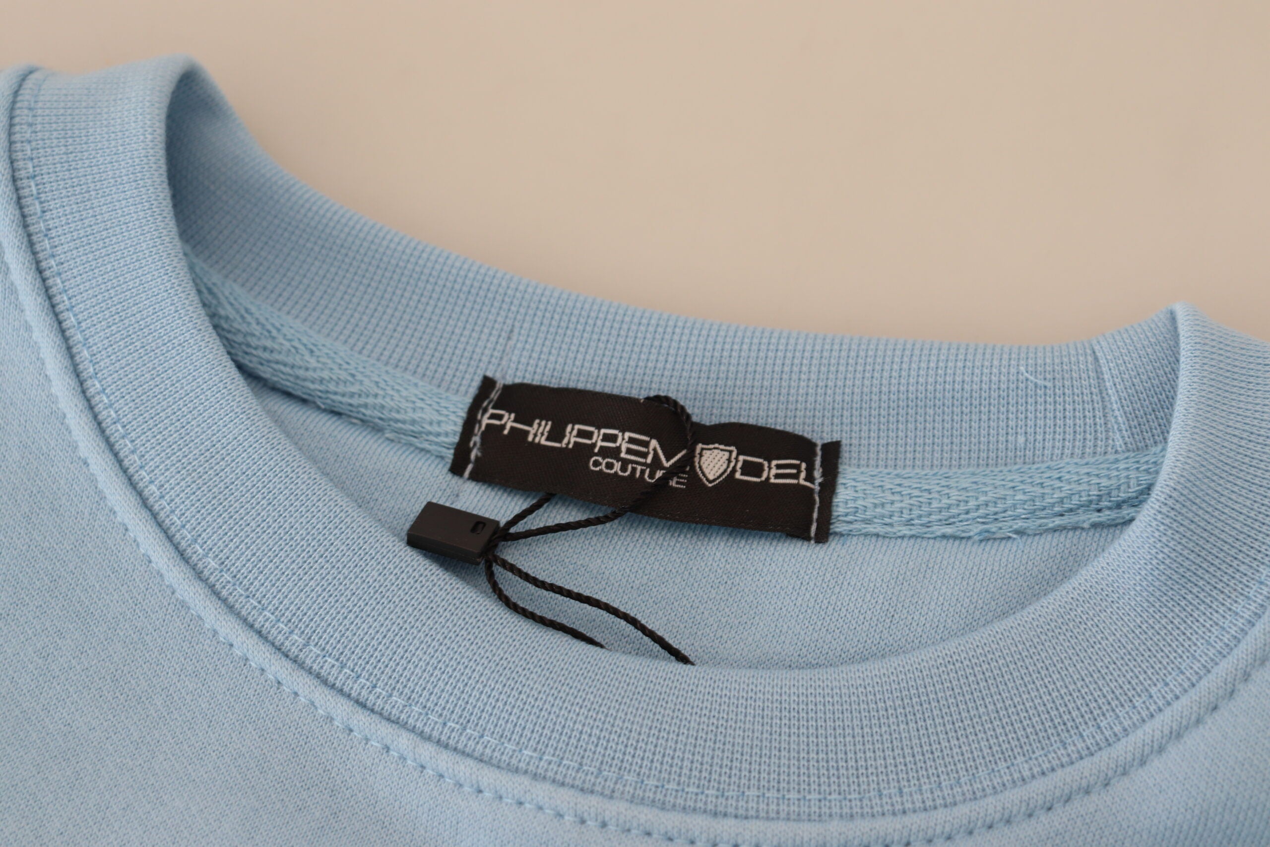 Philippe Model Light Blue Logo Printed Long Sleeves Sweater -   -  Philippe Model. Philippe Model Light Blue Logo Printed Long Sleeves Sweater -   -  Philippe Model.