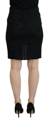 Dolce & Gabbana Black Brocade Mini Above Knee Pencil Skirt -   -  Dolce & Gabbana.