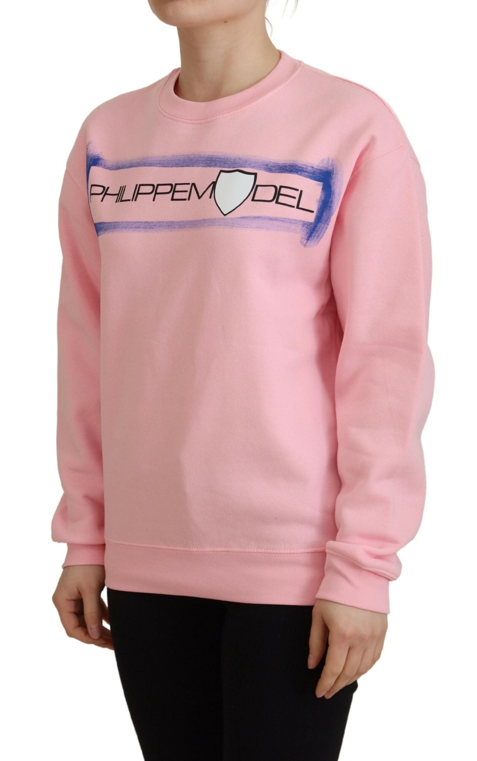 Philippe Model Pink Printed Long Sleeves Pullover Sweater -   -  Philippe Model. Philippe Model Pink Printed Long Sleeves Pullover Sweater -   -  Philippe Model.