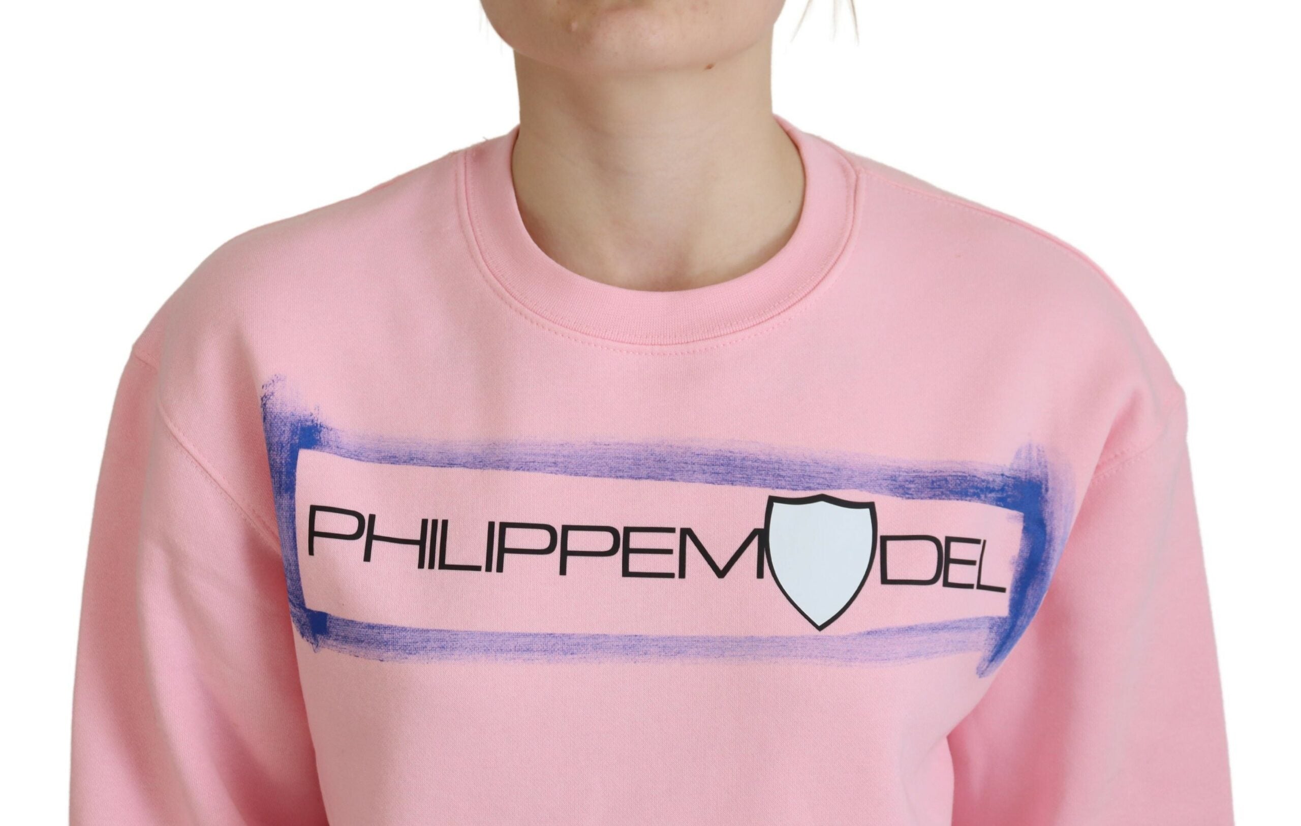 Philippe Model Pink Printed Long Sleeves Pullover Sweater -   -  Philippe Model. Philippe Model Pink Printed Long Sleeves Pullover Sweater -   -  Philippe Model.