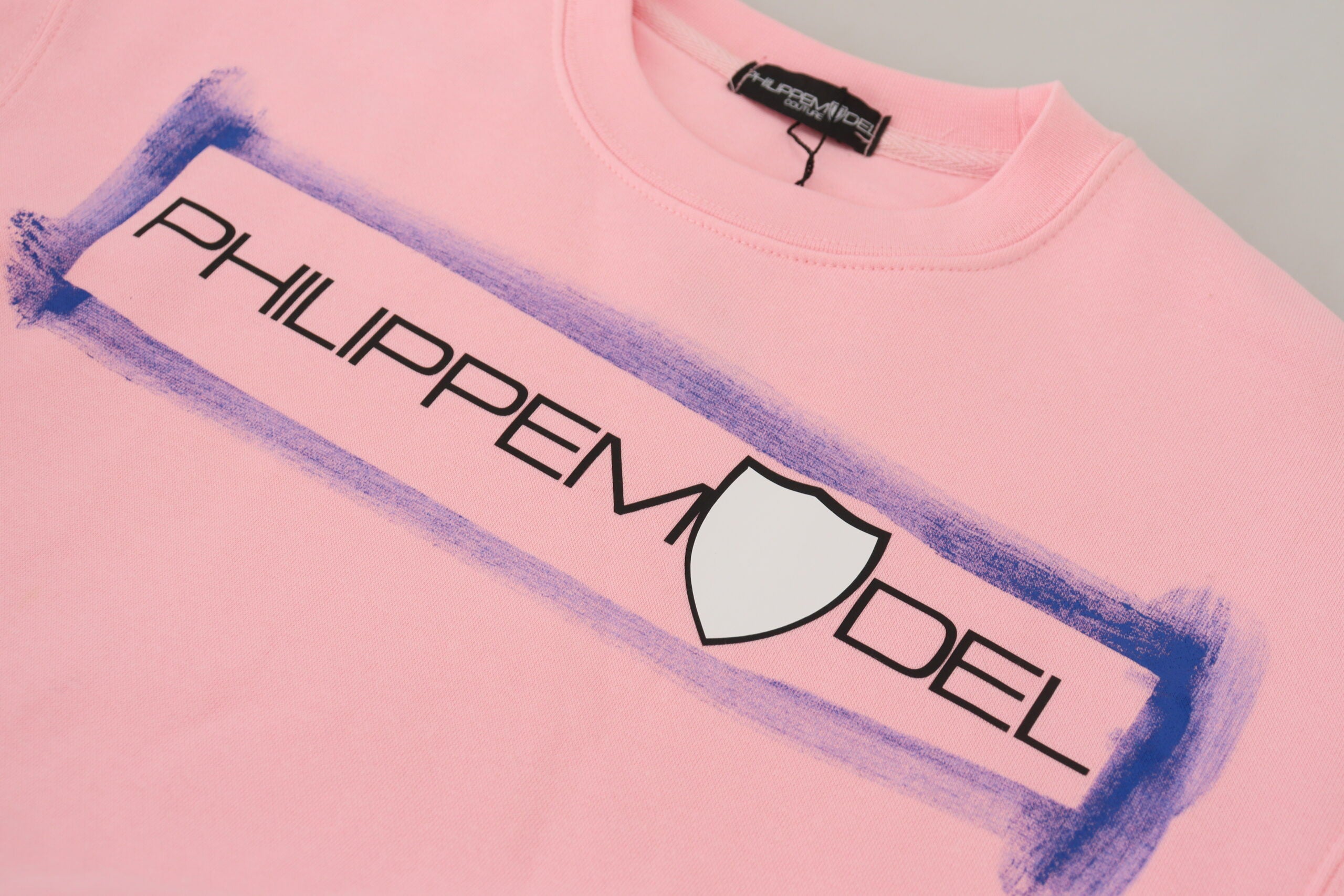 Philippe Model Pink Printed Long Sleeves Pullover Sweater -   -  Philippe Model. Philippe Model Pink Printed Long Sleeves Pullover Sweater -   -  Philippe Model.