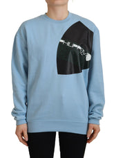 Philippe Model Light Blue Logo Printed Long Sleeves Sweater -   -  Philippe Model.