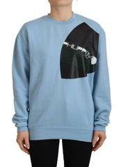 Philippe Model Light Blue Logo Printed Long Sleeves Sweater -   -  Philippe Model.