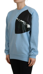 Philippe Model Light Blue Logo Printed Long Sleeves Sweater -   -  Philippe Model.