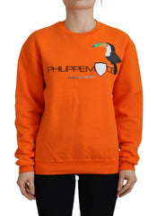 Philippe Model Orange Printed Long Sleeves Pullover Sweater -   -  Philippe Model.