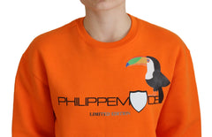 Philippe Model Orange Printed Long Sleeves Pullover Sweater -   -  Philippe Model.
