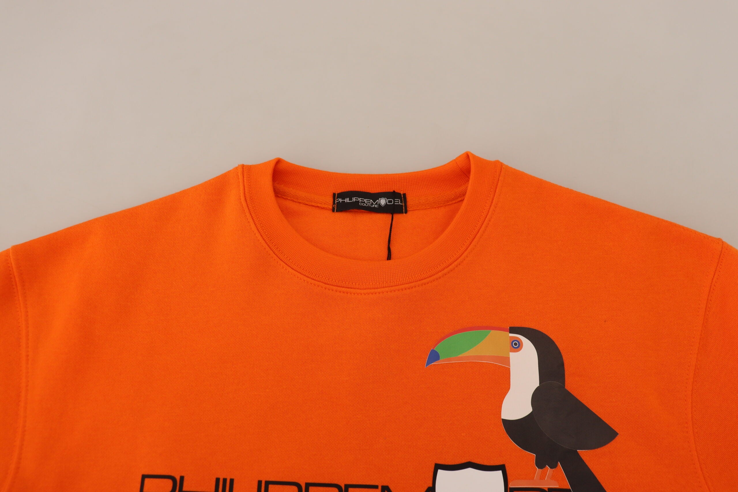 Philippe Model Orange Printed Long Sleeves Pullover Sweater -   -  Philippe Model. Philippe Model Orange Printed Long Sleeves Pullover Sweater -   -  Philippe Model.