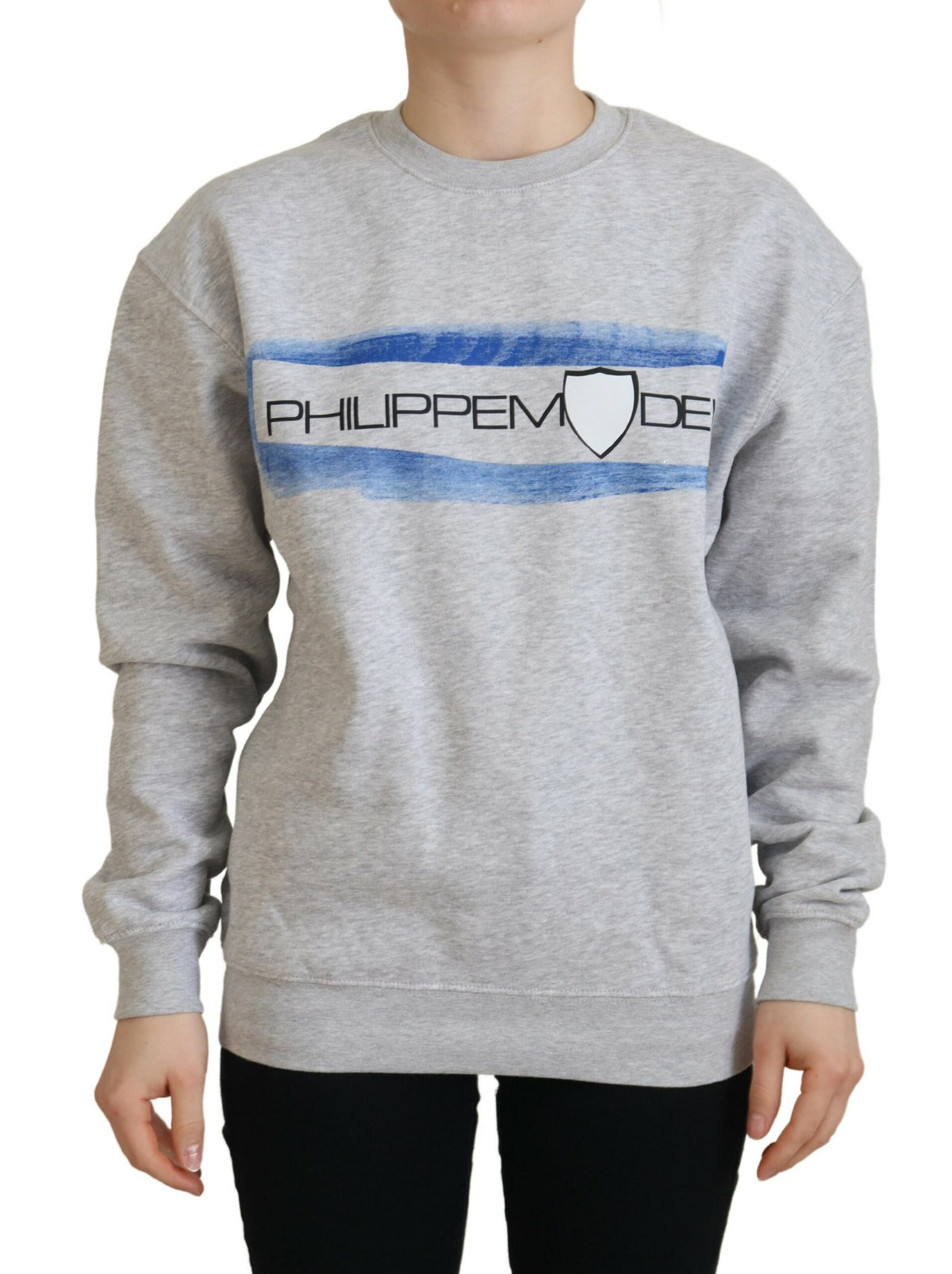 Philippe Model Gray Printed Long Sleeves Pullover Sweater -   -  Philippe Model.