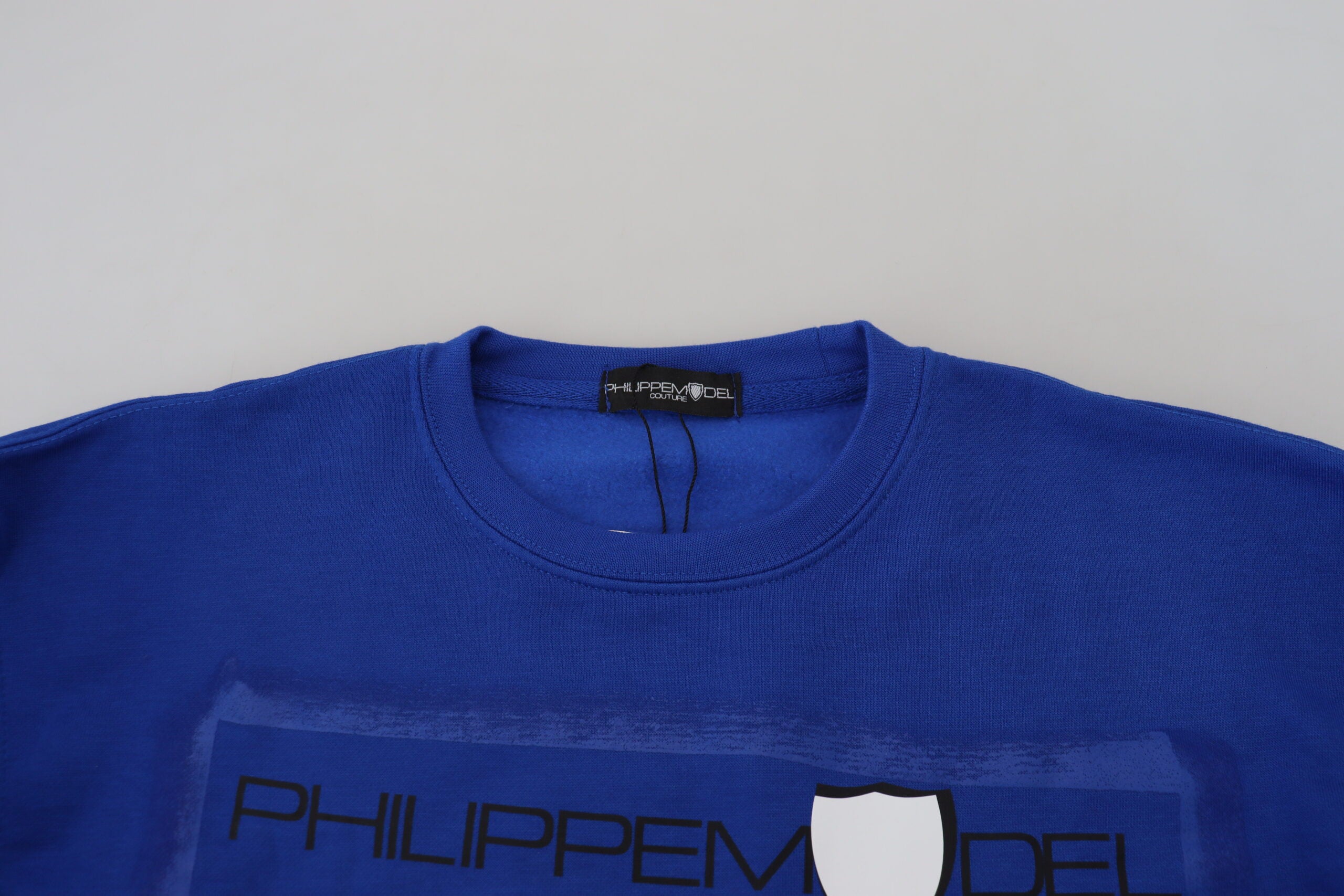 Philippe Model Blue Printed Long Sleeves Pullover Sweater -   -  Philippe Model. Philippe Model Blue Printed Long Sleeves Pullover Sweater -   -  Philippe Model.