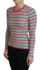 Dolce & Gabbana Multicolor Crewneck Pullover Silk Sweater -   -  Dolce & Gabbana.