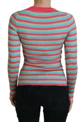 Dolce & Gabbana Multicolor Crewneck Pullover Silk Sweater -   -  Dolce & Gabbana.