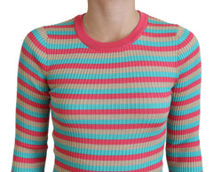 Dolce & Gabbana Multicolor Crewneck Pullover Silk Sweater -   -  Dolce & Gabbana.