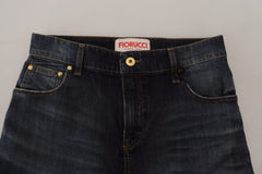 Fiorucci Dark Blue Washed Mid Waist Pencil Cut Denim Skirt -   -  Fiorucci.
