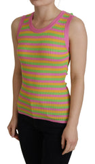 Dolce & Gabbana Multicolor Silk Vest Pullover Tank Top -   -  Dolce & Gabbana.