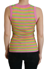 Dolce & Gabbana Multicolor Silk Vest Pullover Tank Top -   -  Dolce & Gabbana.