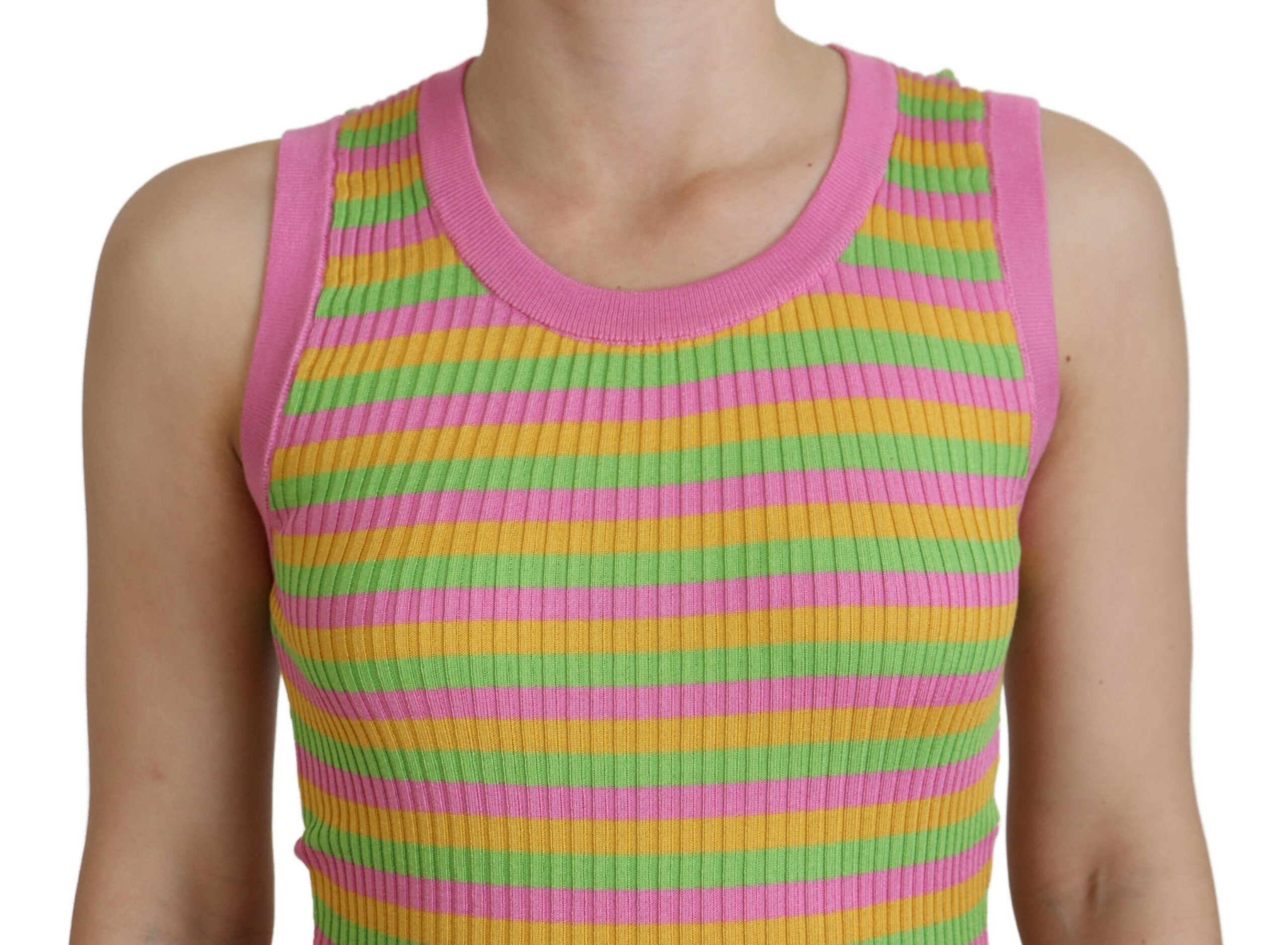 Dolce & Gabbana Multicolor Silk Vest Pullover Tank Top -   -  Dolce & Gabbana. Dolce & Gabbana Multicolor Silk Vest Pullover Tank Top -   -  Dolce & Gabbana.