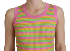 Dolce & Gabbana Multicolor Silk Vest Pullover Tank Top -   -  Dolce & Gabbana.