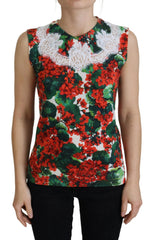 Dolce & Gabbana White Floral Wool Lace Vest Tank Top -   -  Dolce & Gabbana.