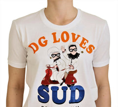 Dolce & Gabbana White Cotton DG Loves SUD  T-shirt -   -  Dolce & Gabbana.