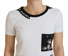 Dolce & Gabbana White Cotton T-shirt Crewneck T-shirt -   -  Dolce & Gabbana.