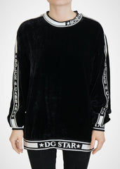 Dolce & Gabbana Black Velvet Crewneck Pullover Sweater -   -  Dolce & Gabbana.