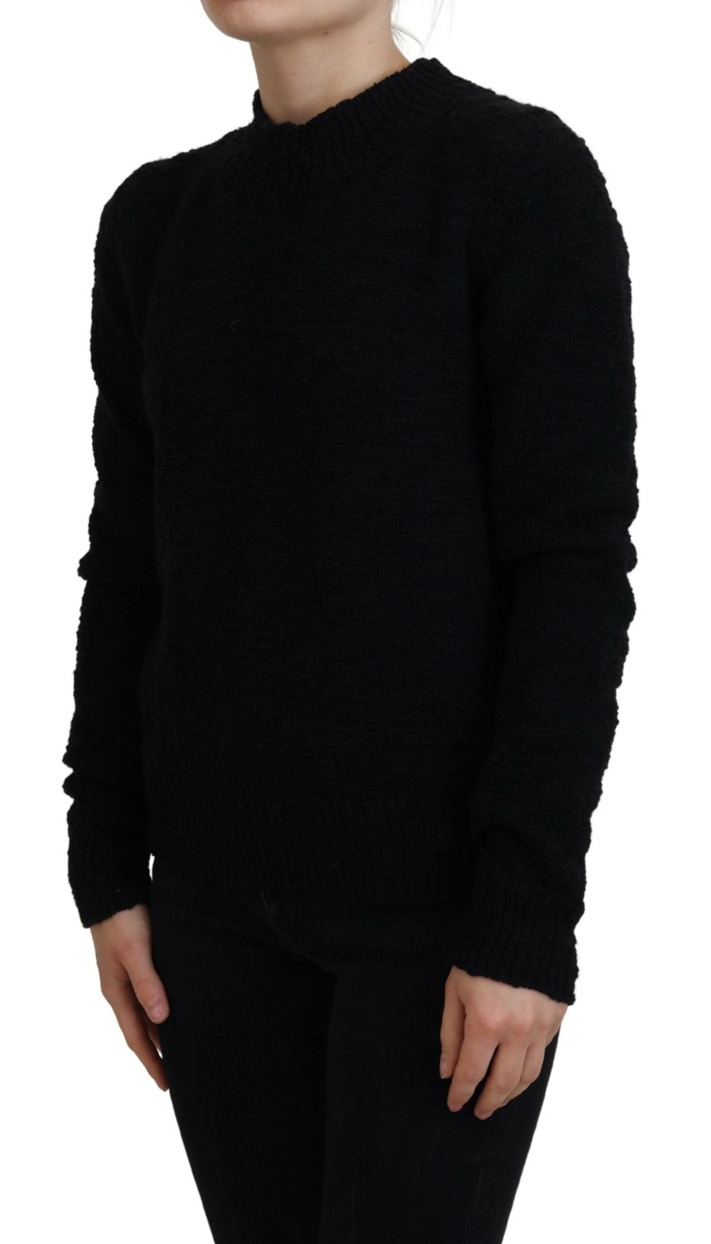 Dolce & Gabbana Black Wool Knit Crewneck Pullover Sweater -   -  Dolce & Gabbana. Dolce & Gabbana Black Wool Knit Crewneck Pullover Sweater -   -  Dolce & Gabbana.