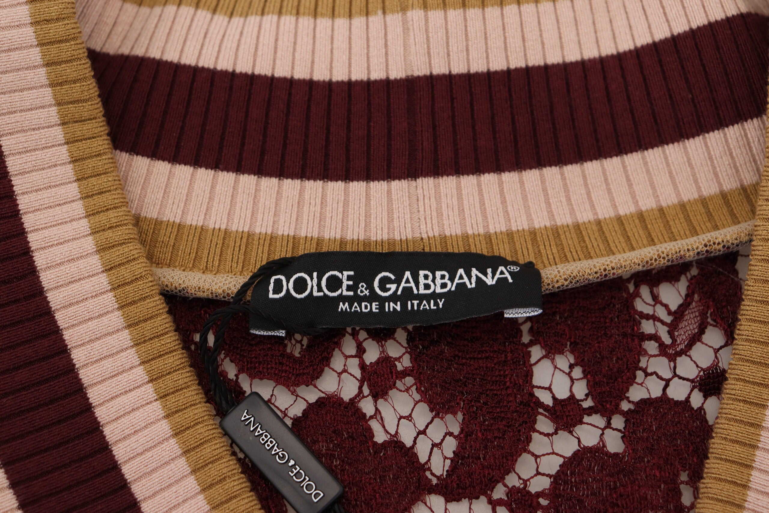 Dolce & Gabbana Multicolor Lace V-neck Pullover Sweater -   -  Dolce & Gabbana. Dolce & Gabbana Multicolor Lace V-neck Pullover Sweater -   -  Dolce & Gabbana.