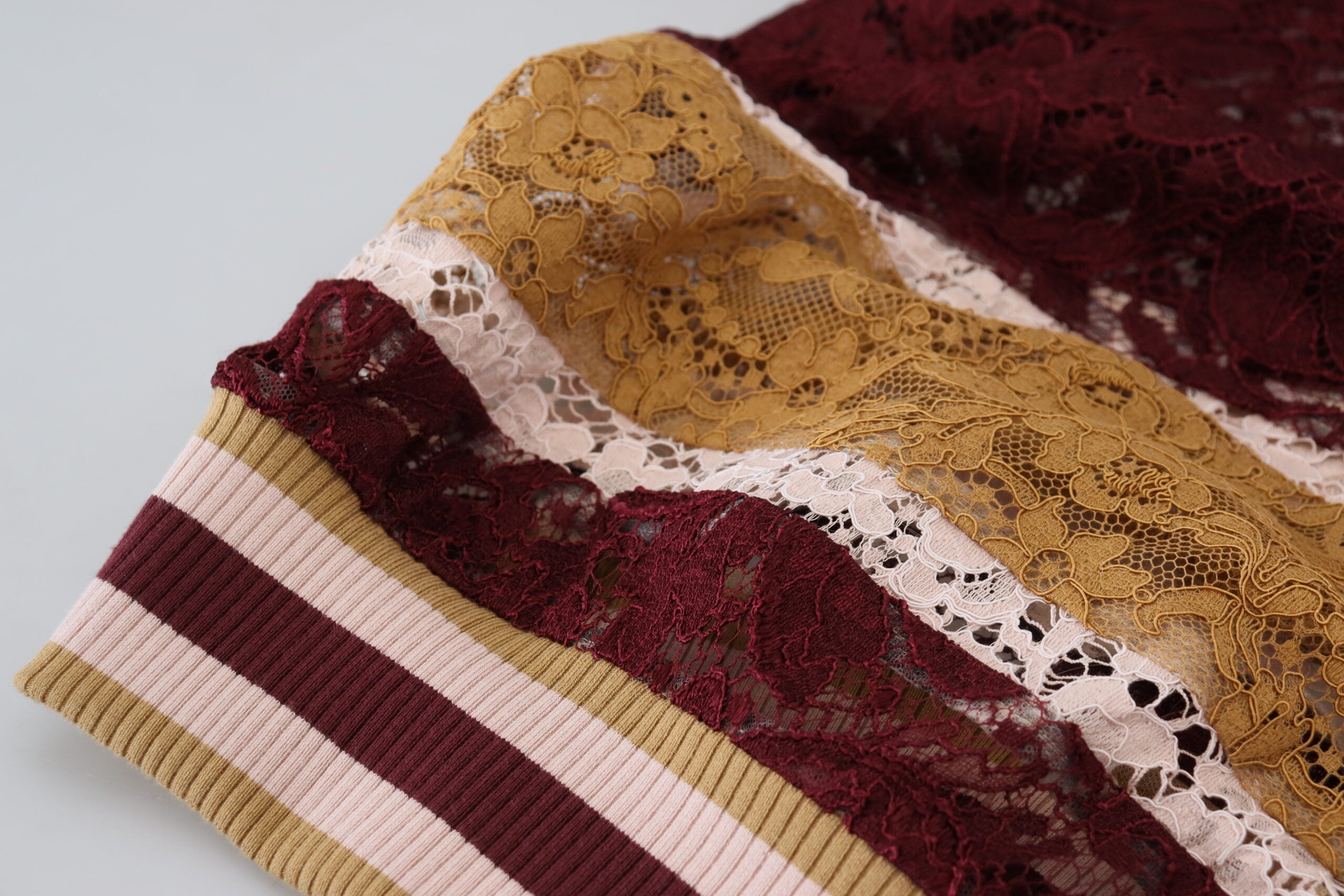 Dolce & Gabbana Multicolor Lace V-neck Pullover Sweater -   -  Dolce & Gabbana. Dolce & Gabbana Multicolor Lace V-neck Pullover Sweater -   -  Dolce & Gabbana.