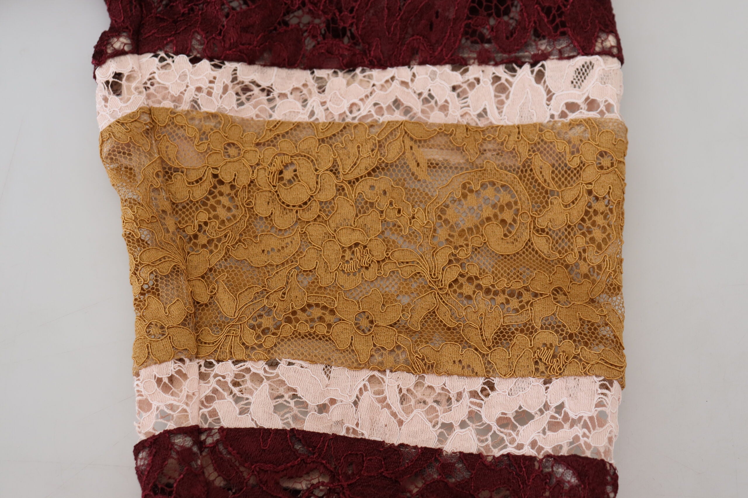 Dolce & Gabbana Multicolor Lace V-neck Pullover Sweater -   -  Dolce & Gabbana. Dolce & Gabbana Multicolor Lace V-neck Pullover Sweater -   -  Dolce & Gabbana.