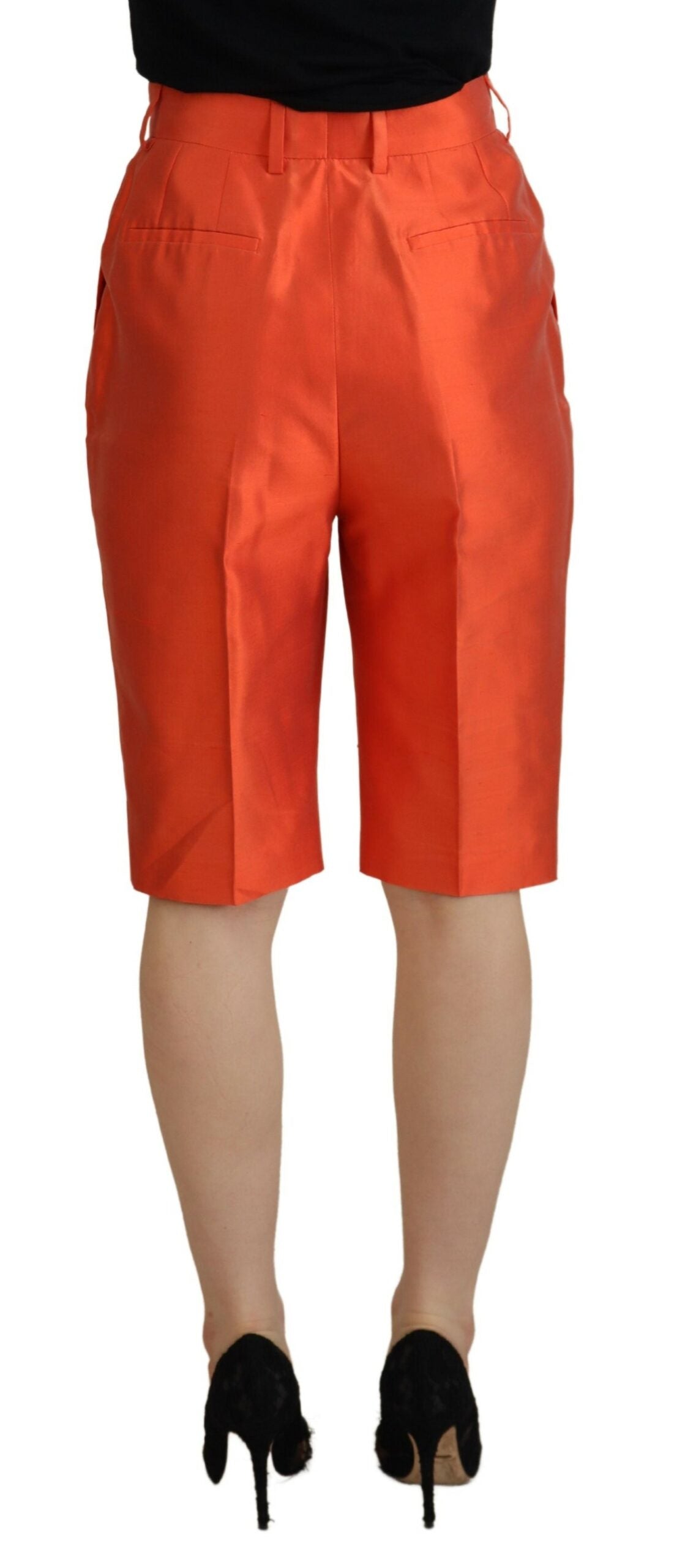 Dolce & Gabbana Orange Silk High Waist Cropped Pants -   -  Dolce & Gabbana. Dolce & Gabbana Orange Silk High Waist Cropped Pants -   -  Dolce & Gabbana.