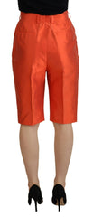 Dolce & Gabbana Orange Silk High Waist Cropped Pants -   -  Dolce & Gabbana.