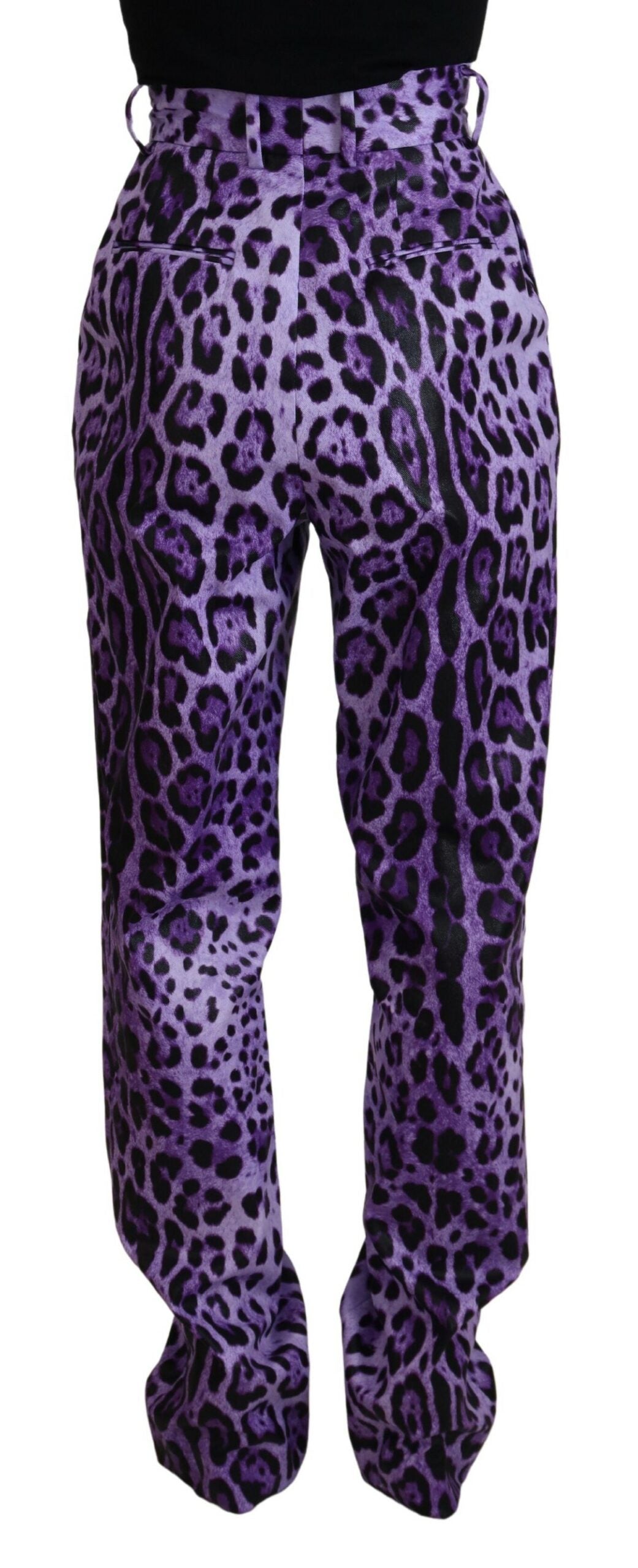 Dolce & Gabbana Purple Leopard Print High Waist Pants -   -  Dolce & Gabbana. Dolce & Gabbana Purple Leopard Print High Waist Pants -   -  Dolce & Gabbana.