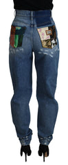 Dolce & Gabbana Blue Tattered Skinny Denim Cotton Jeans -   -  Dolce & Gabbana.