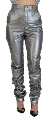 Dolce & Gabbana Metallic Silver High Waist Skinny Pants -   -  Dolce & Gabbana.
