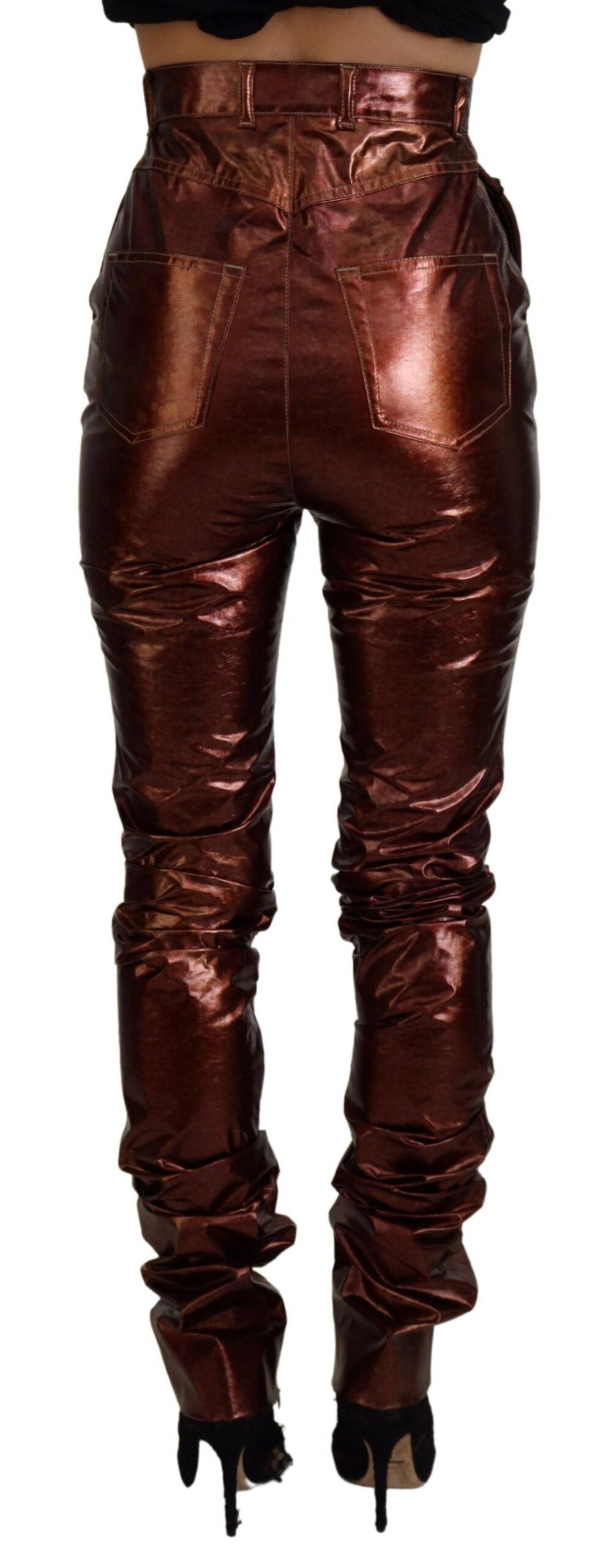 Dolce & Gabbana Metallic Bronze High Waist Skinny Jeans -   -  Dolce & Gabbana. Dolce & Gabbana Metallic Bronze High Waist Skinny Jeans -   -  Dolce & Gabbana.