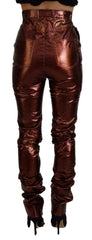 Dolce & Gabbana Metallic Bronze High Waist Skinny Jeans -   -  Dolce & Gabbana.