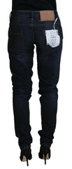 Acht Blue Cotton Skinny Low Waist Women Casual Denim Jeans -   -  Acht.